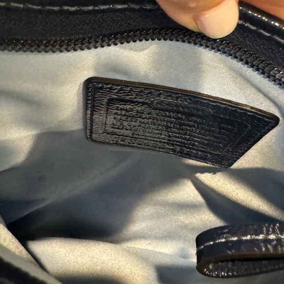 Coach Cross Body Authentic Hand Bag 432 navy blue - Picture 6 of 10